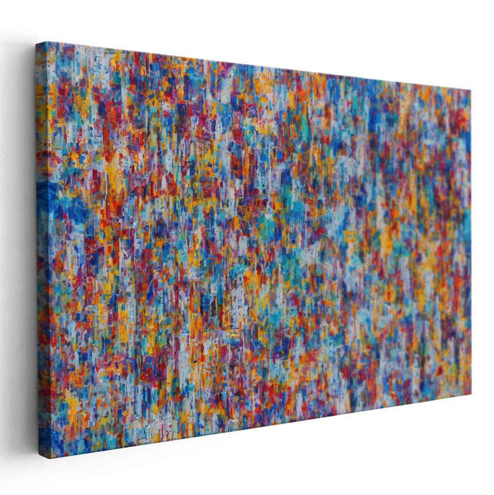 Color Dance Revolution: Abstract Expressionist Kaleidoscope Canvas Art Print