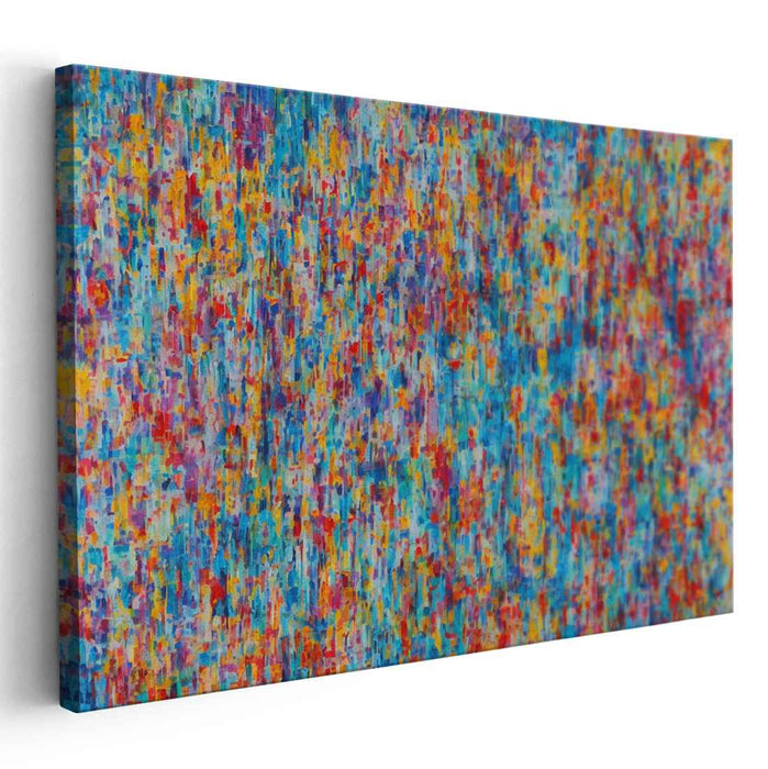 Colorful Emotion Splatter Dance: Abstract Expressionist Vibrant Canvas Art Print