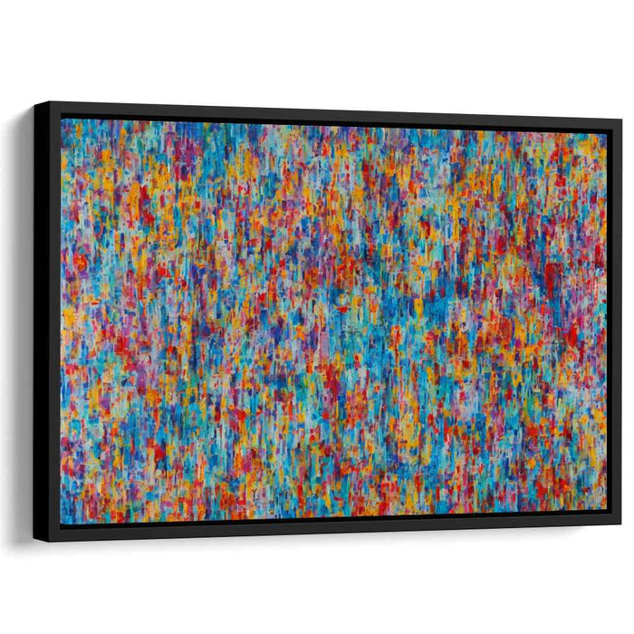 Colorful Emotion Splatter Dance: Abstract Expressionist Vibrant Canvas Art Print