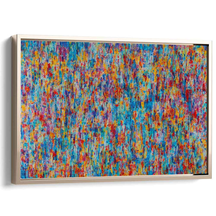 Colorful Emotion Splatter Dance: Abstract Expressionist Vibrant Canvas Art Print