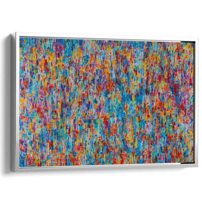 Colorful Emotion Splatter Dance: Abstract Expressionist Vibrant Canvas Art Print