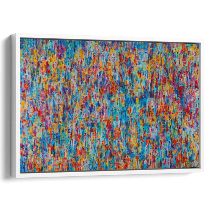 Colorful Emotion Splatter Dance: Abstract Expressionist Vibrant Canvas Art Print