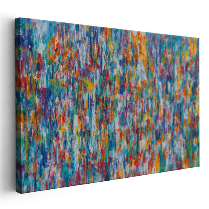 Colorful Illusion: Abstract Expressionist Multicolor Canvas Art Print