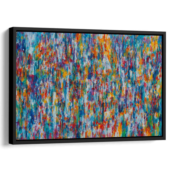 Colorful Illusion: Abstract Expressionist Multicolor Canvas Art Print
