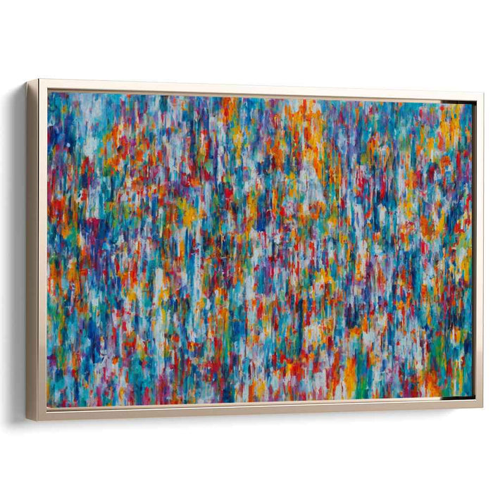 Colorful Illusion: Abstract Expressionist Multicolor Canvas Art Print