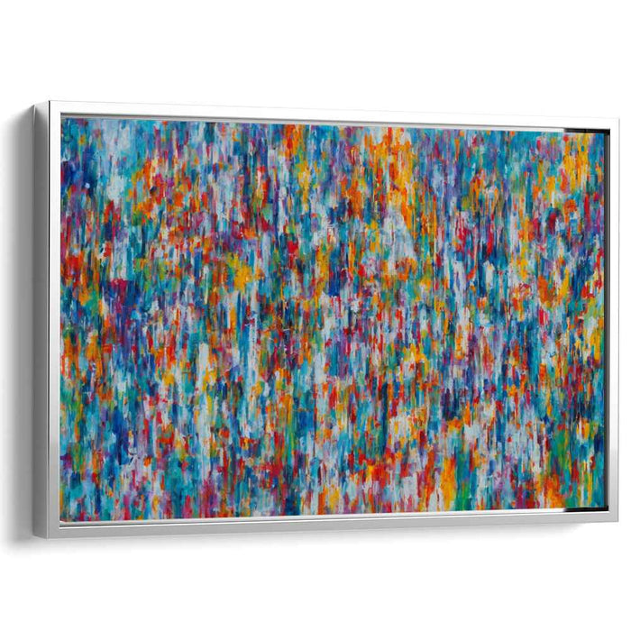 Colorful Illusion: Abstract Expressionist Multicolor Canvas Art Print