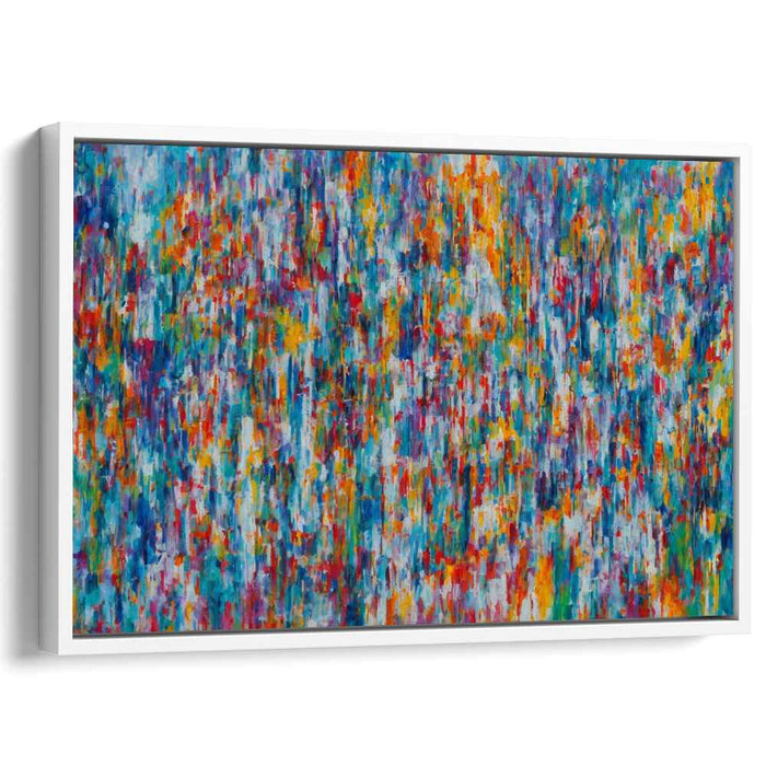 Colorful Illusion: Abstract Expressionist Multicolor Canvas Art Print