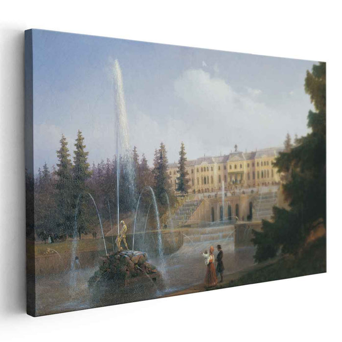 View of the Big Cascade in Petergof and the Great Palace of Petergof (1837) by Ivan Aivazovsky