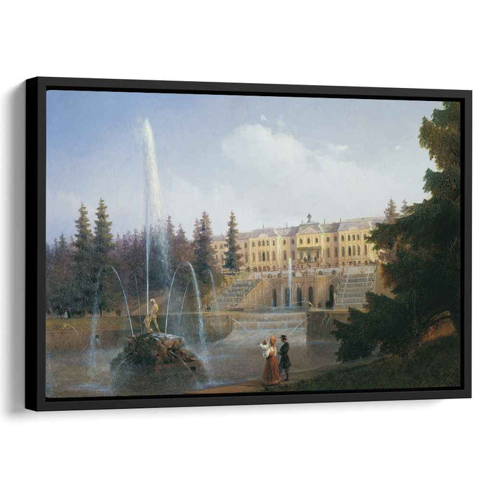 View of the Big Cascade in Petergof and the Great Palace of Petergof (1837) by Ivan Aivazovsky