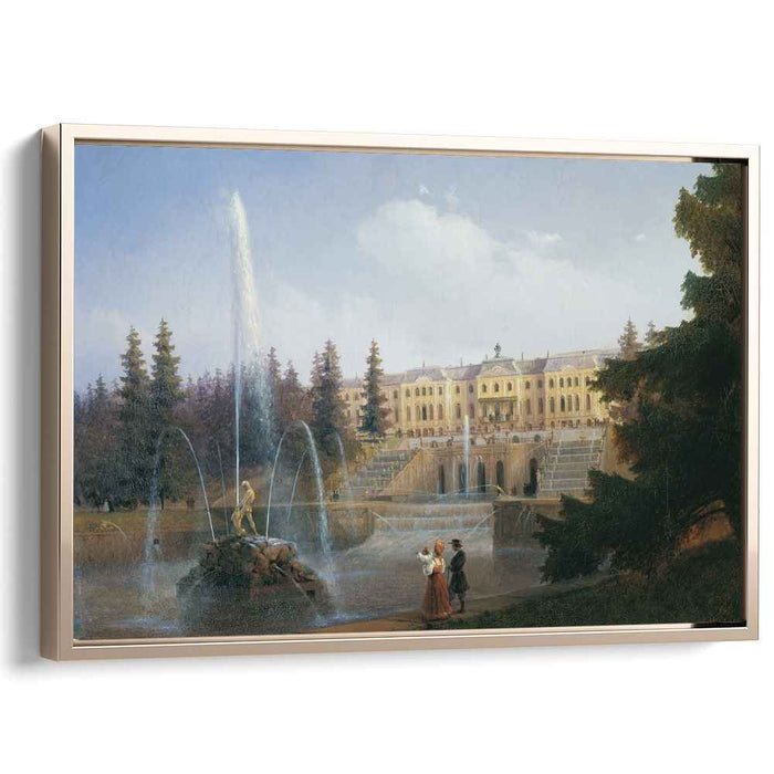 View of the Big Cascade in Petergof and the Great Palace of Petergof (1837) by Ivan Aivazovsky