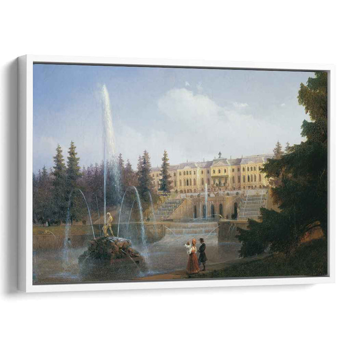 View of the Big Cascade in Petergof and the Great Palace of Petergof (1837) by Ivan Aivazovsky
