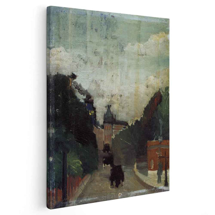 View of the Palais du Metropolitan (1909) by Henri Rousseau