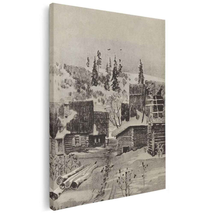 Village (1884) by Isaac Levitan