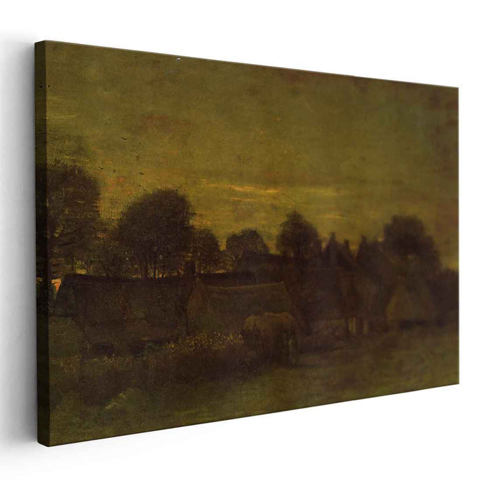 Village at sunset (1884) by Vincent van Gogh