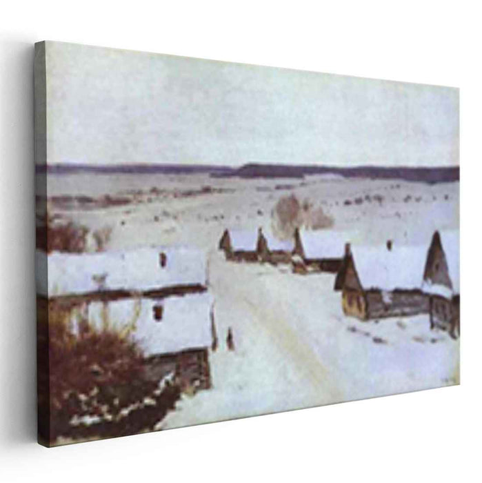 Village in Winter (1877) by Isaac Levitan