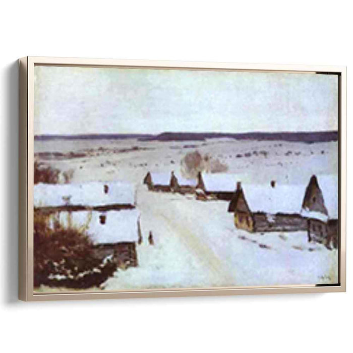Village in Winter (1877) by Isaac Levitan