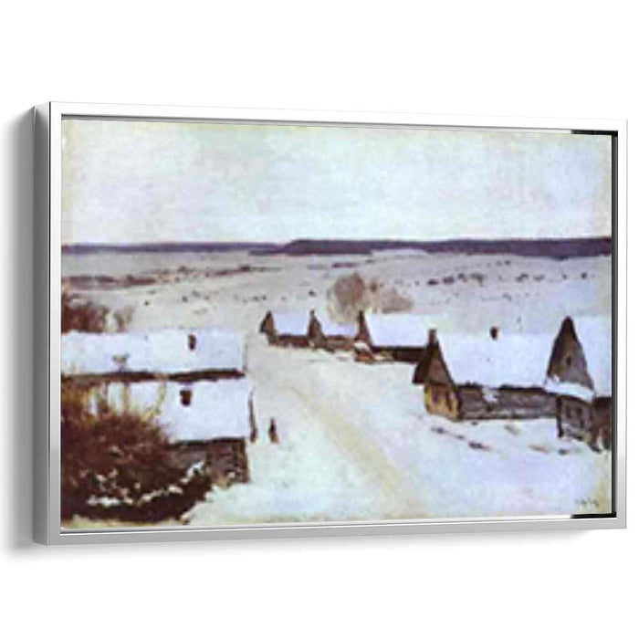 Village in Winter (1877) by Isaac Levitan