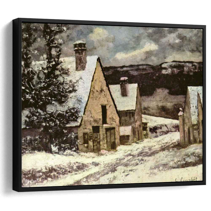 Village Street in Winter (1870) by Gustave Courbet