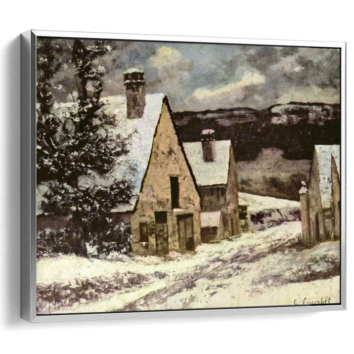 Village Street in Winter (1870) by Gustave Courbet