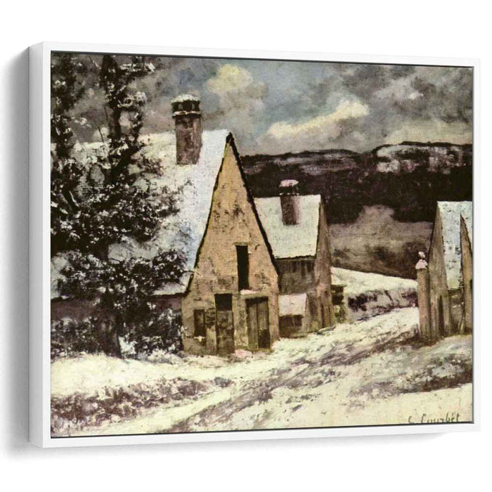 Village Street in Winter (1870) by Gustave Courbet