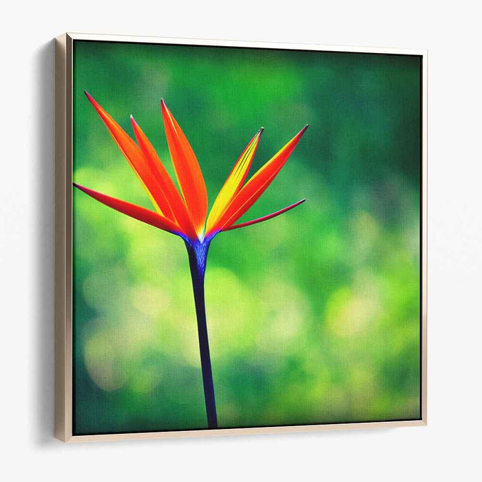 Feathers Of Perfection: Hyper-Realistic Bird of Paradise Flower Canvas Art Print