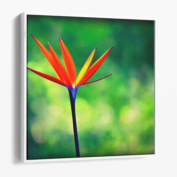 Feathers Of Perfection: Hyper-Realistic Bird of Paradise Flower Canvas Art Print