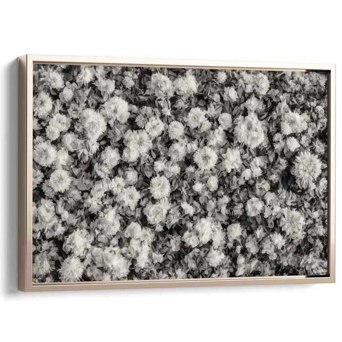 Eternal Ink Blossoms: Timeless Monochrome Floral Canvas Art