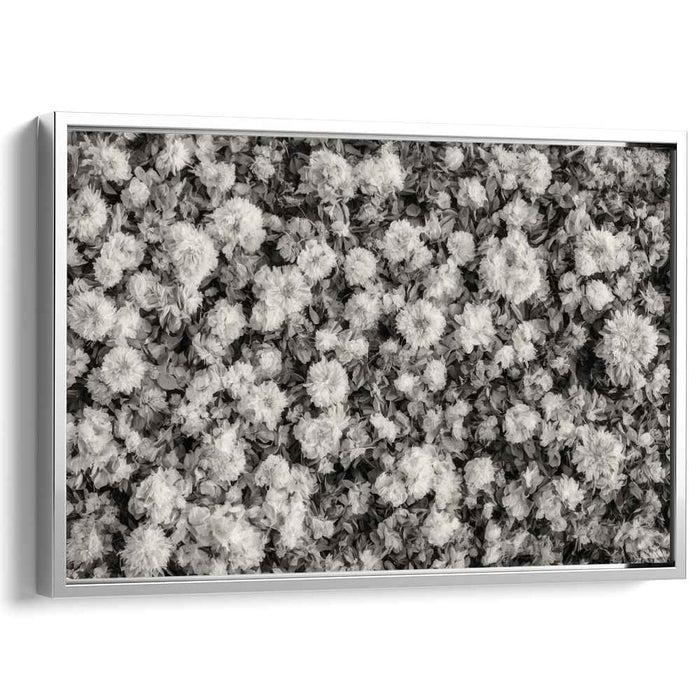 Eternal Ink Blossoms: Timeless Monochrome Floral Canvas Art
