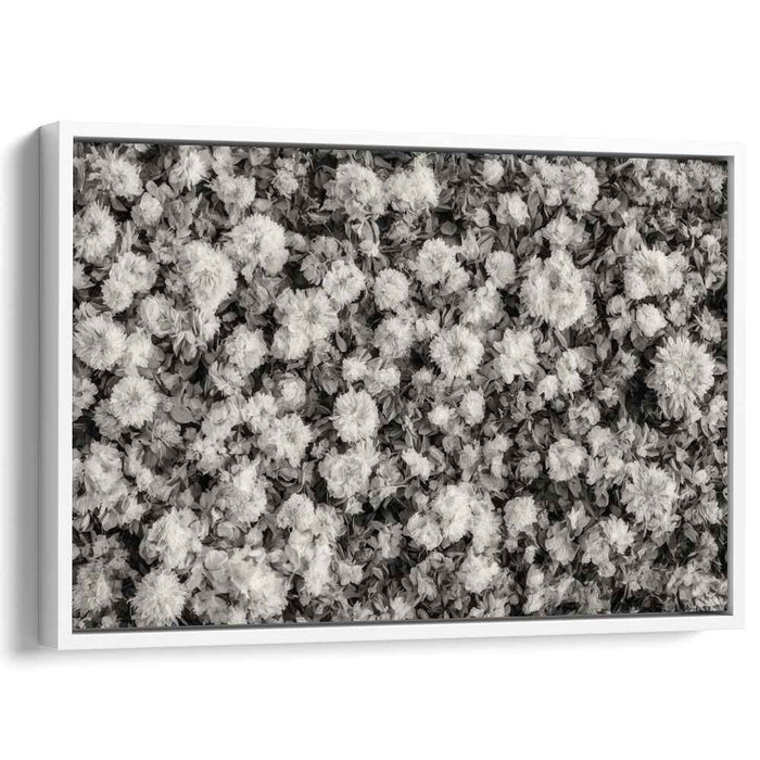 Eternal Ink Blossoms: Timeless Monochrome Floral Canvas Art