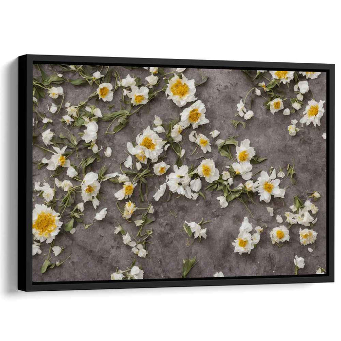 Bloomed Elegance in Silence: Realistic Floral Still Life Canvas Art Print