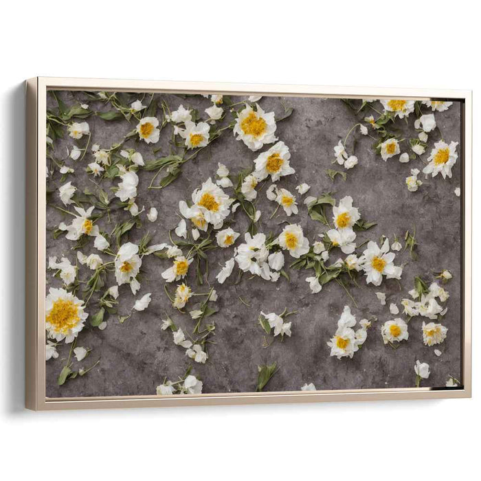 Bloomed Elegance in Silence: Realistic Floral Still Life Canvas Art Print