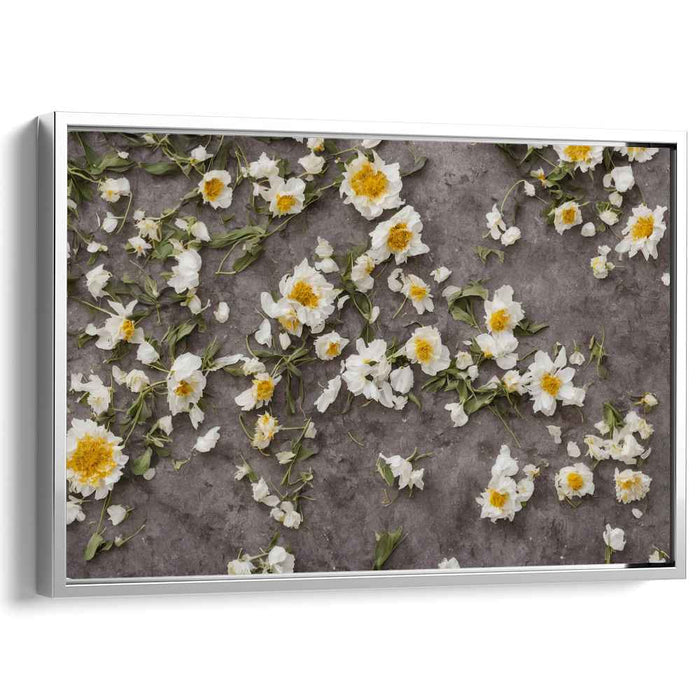 Bloomed Elegance in Silence: Realistic Floral Still Life Canvas Art Print