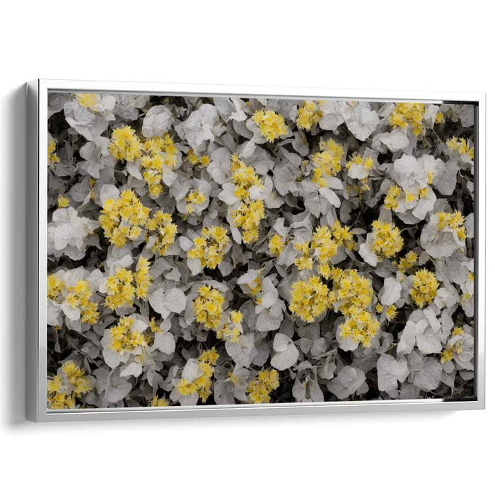 Lemon Petal Splash: Yellow Floral Highlights Canvas Art Print
