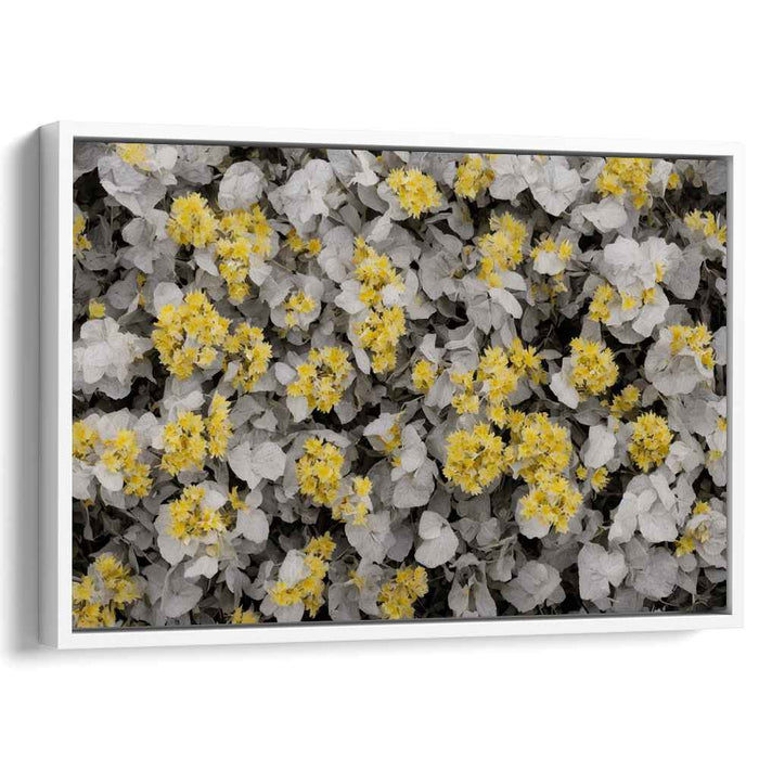 Lemon Petal Splash: Yellow Floral Highlights Canvas Art Print