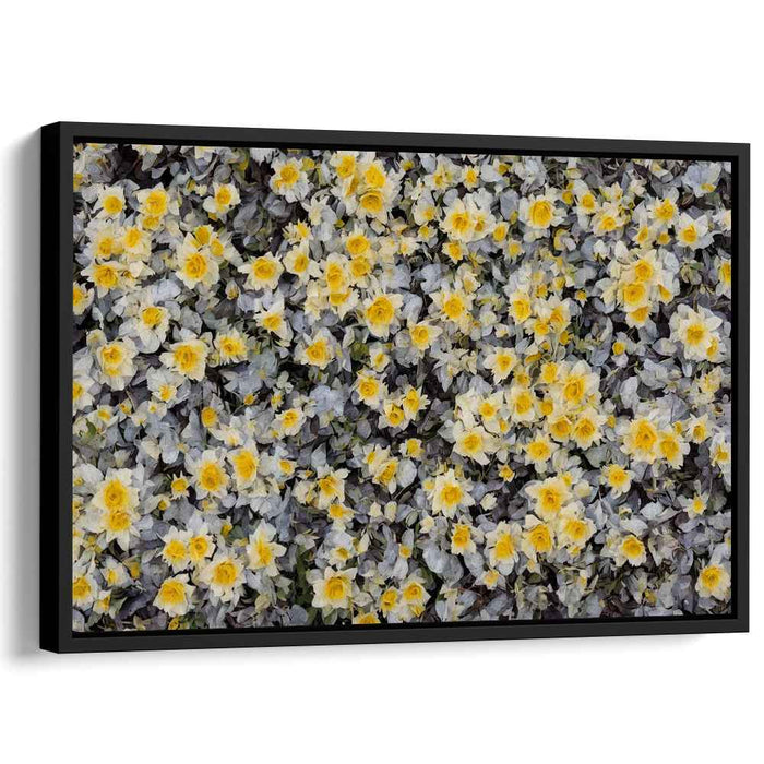 Golden Melody Dance: A Symphony of Yellow Blossoms Canvas Art Print