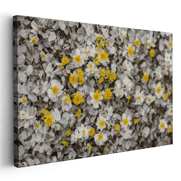Whispering Blossom Waltz: A Serene Floral Symphony Canvas Art Print