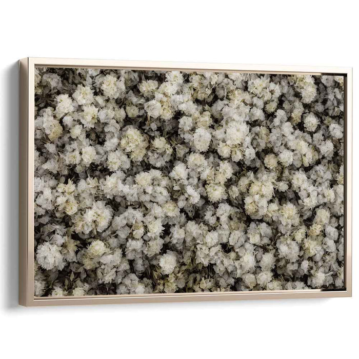Pure Petal Illusion: Photorealistic White Floral Canvas Art Print