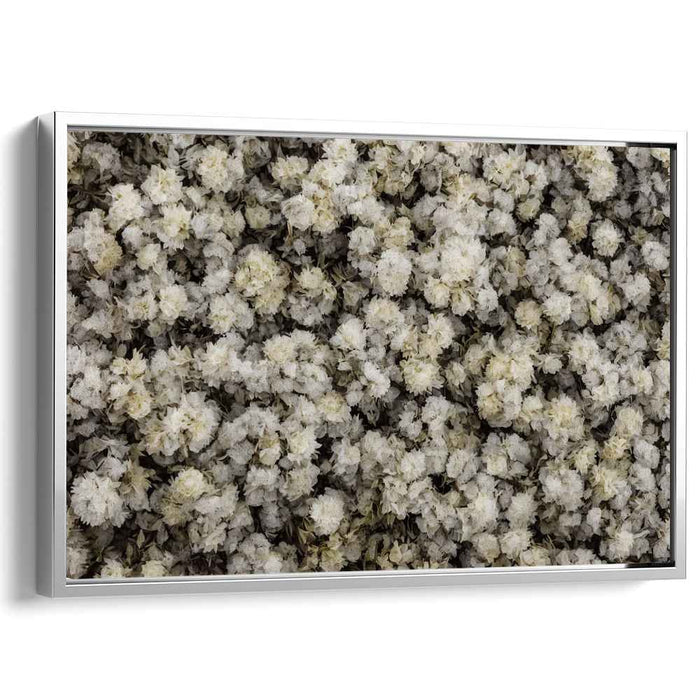 Pure Petal Illusion: Photorealistic White Floral Canvas Art Print