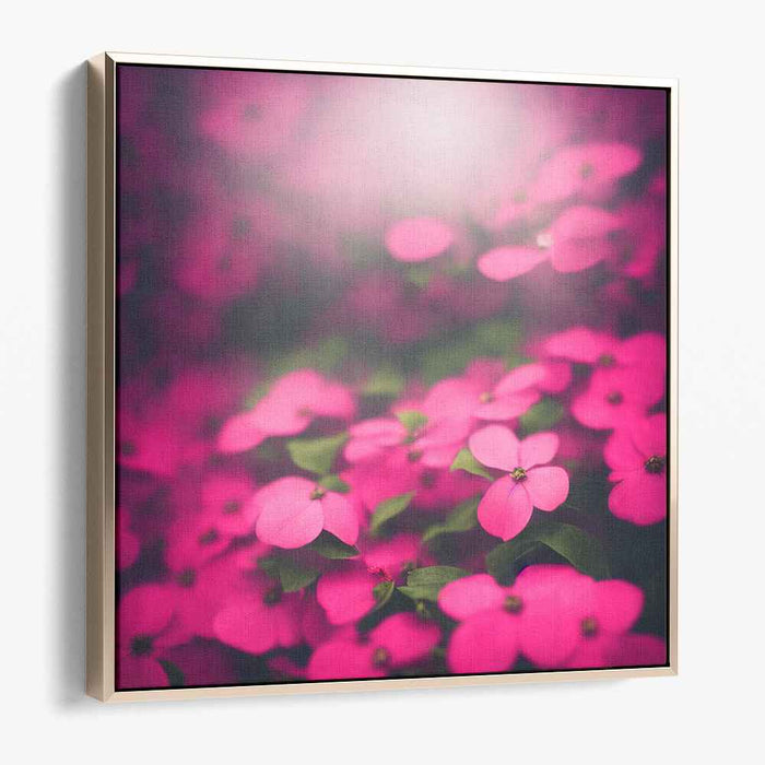 Whispering Petals Dream: Dreamy Pink Floral Canvas Art Print