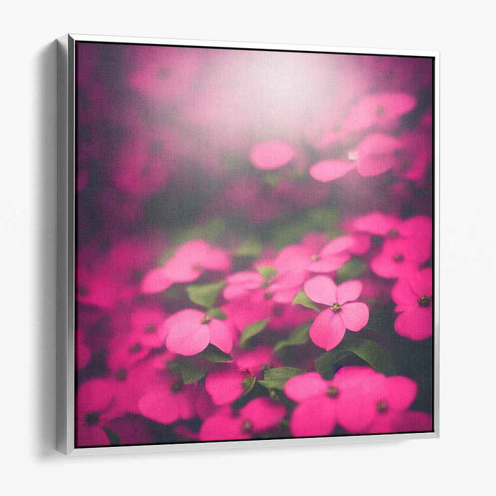Whispering Petals Dream: Dreamy Pink Floral Canvas Art Print