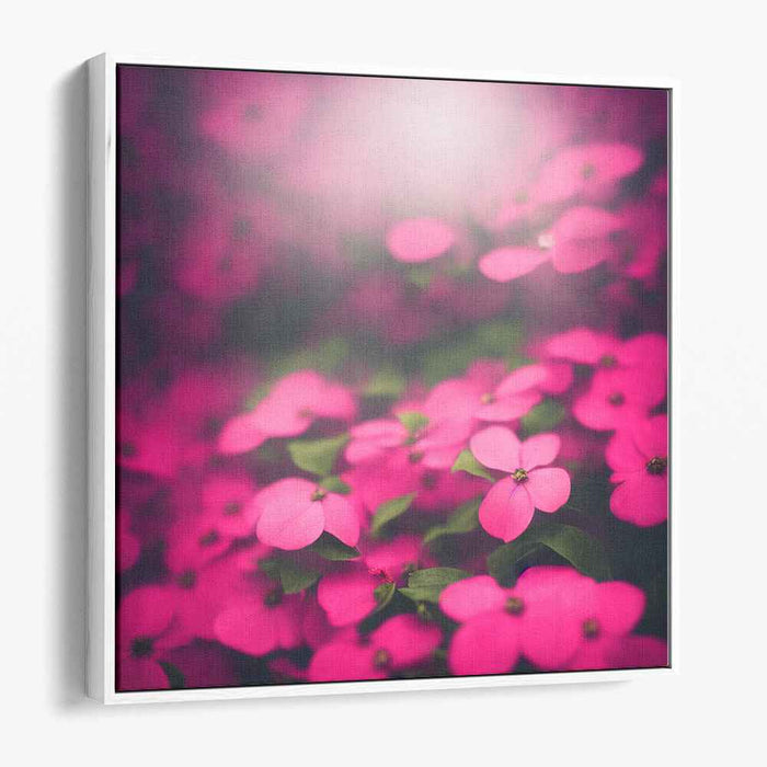 Whispering Petals Dream: Dreamy Pink Floral Canvas Art Print