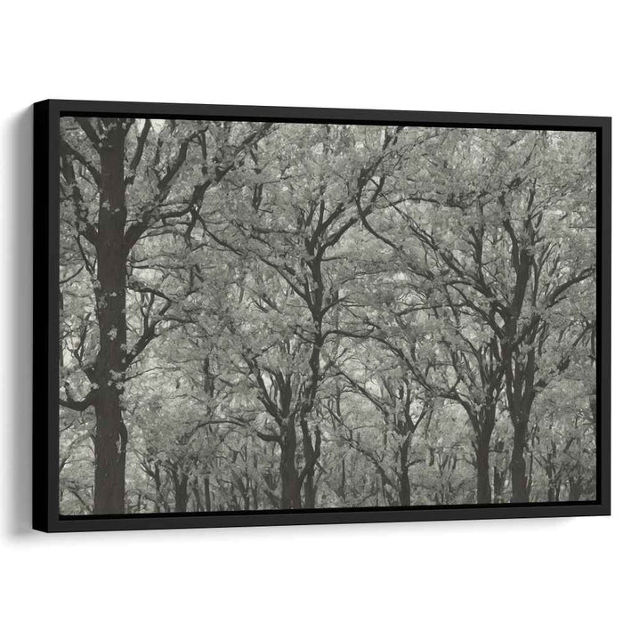 Inkstained Opus: Monochromatic Elegance Canvas Art Print