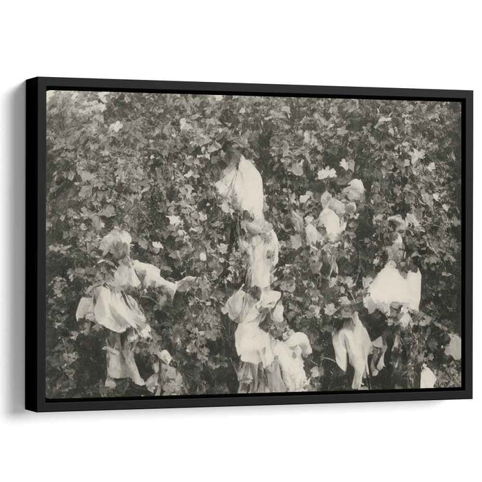 Enigmatic Embrace: Nature and Human Form in Monochrome Canvas Art Print