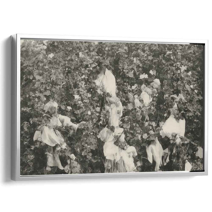 Enigmatic Embrace: Nature and Human Form in Monochrome Canvas Art Print