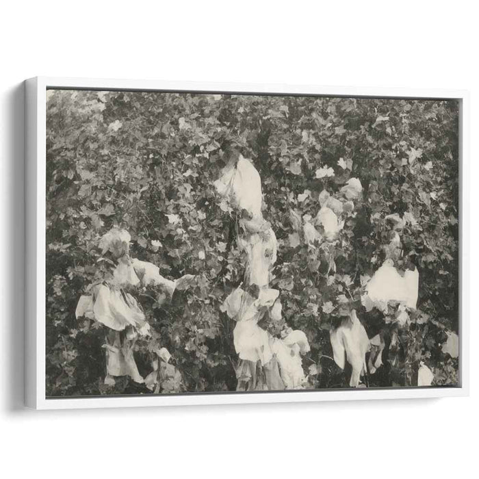 Enigmatic Embrace: Nature and Human Form in Monochrome Canvas Art Print