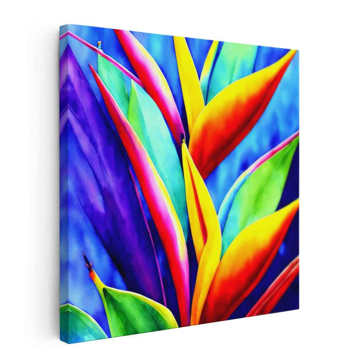Paradise Aviary: Vivid Bird of Paradise Canvas Art Print