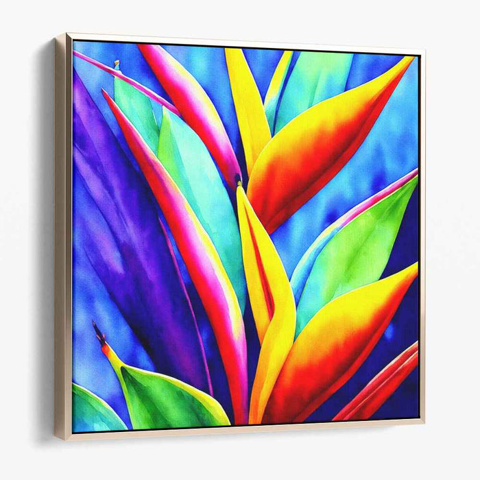 Paradise Aviary: Vivid Bird of Paradise Canvas Art Print