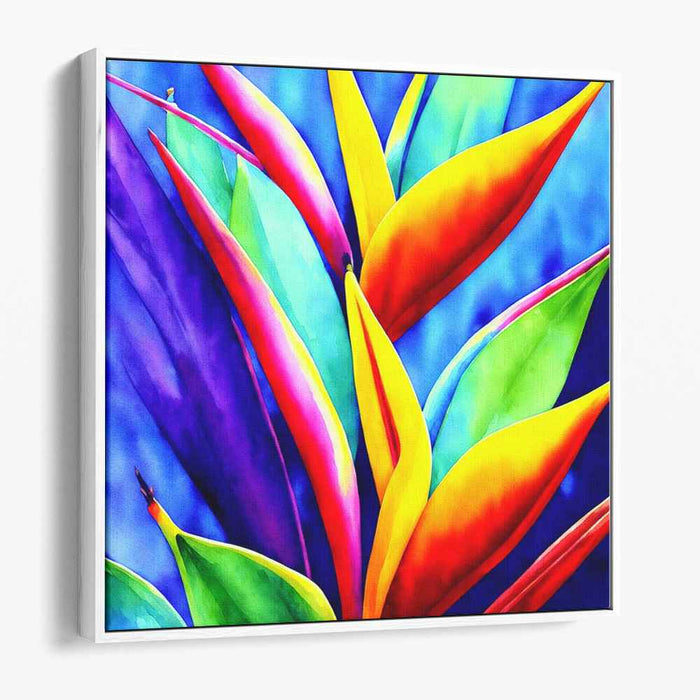 Paradise Aviary: Vivid Bird of Paradise Canvas Art Print