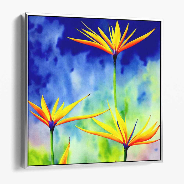 Plumed Beauty: Vivid Bird of Paradise Canvas Art Print