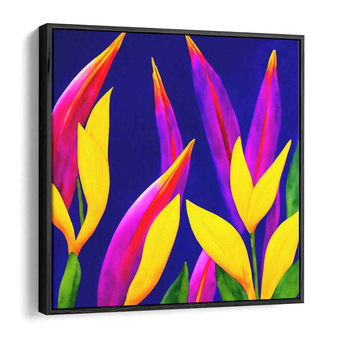 Blooming Heliconia Breeze: Vivid Heliconia Canvas Art